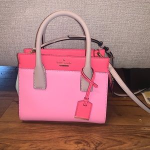 Pink & mint green Kate Spade mini crossbody bag